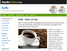 Tablet Screenshot of kaffe.handla-online.org