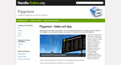 Desktop Screenshot of flygresor.handla-online.org