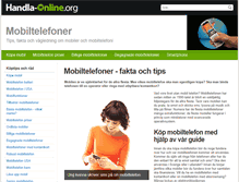 Tablet Screenshot of mobiltelefoner.handla-online.org